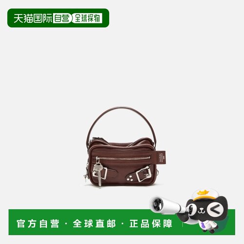 自营欧洲直邮Acne Studios Camero女士干邑棕色皮革搭扣斜挎包