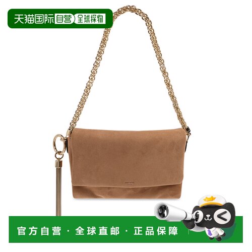 香港直邮JIMMY CHOO 女士手提包 CALLIEFLAPSUETOFFEELIGHTGOLD