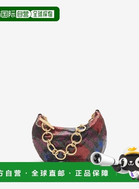 自营欧洲直邮Burberry博柏利 Chainmail系列女士绶带红黄铜格纹拉