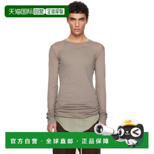 香港直邮rick owens 瑞克 欧文斯 男士 灰褐色 Hollywood Basic