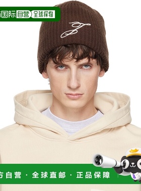 香港直邮Jacquemus 男士 棕色 The Espiral 毛线帽 25HACU00770AK