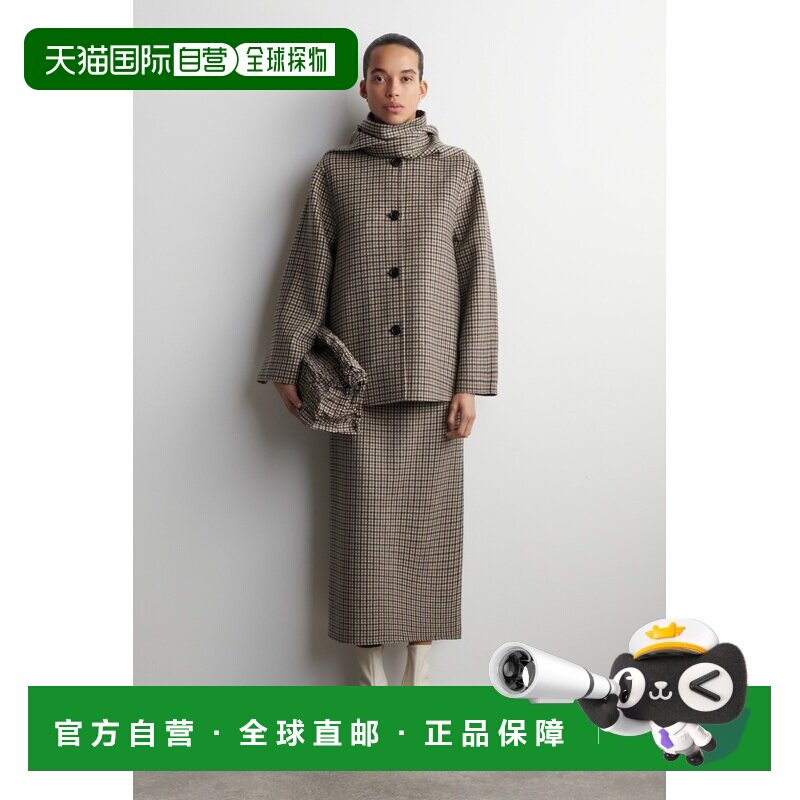 自营欧洲直邮COS 女士白色皮革袜式短靴