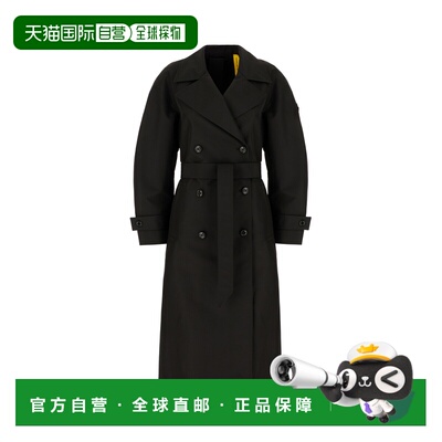 香港直邮moncler 女士 4 Moncler Edward Enninful 黑色聚酯风衣