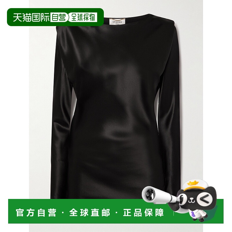 香港直邮Saint Laurent 圣罗兰 女士 垂褶真丝缎衫 845048Y7G27