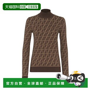 Fendi FZXC73ASJT针织衫 芬迪 棕色毛线衫 毛衣 女士 自营1h可退