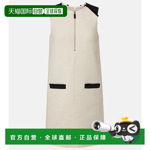 1h可退 香港直邮MaxMara 麦斯玛拉 女士 Mito 棉质亚麻中长连衣裙