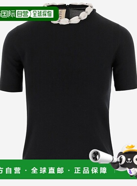 香港直邮Valentino 华伦天奴 女士 黑色羊毛针织衫 7B3KC66B9ED