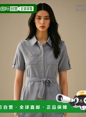 香港直邮Celine 迷你条纹连衣裙 2R33L875W.