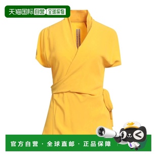 1h可退 香港直邮rick owens 瑞克 欧文斯 女士 上衣 yellow黄色