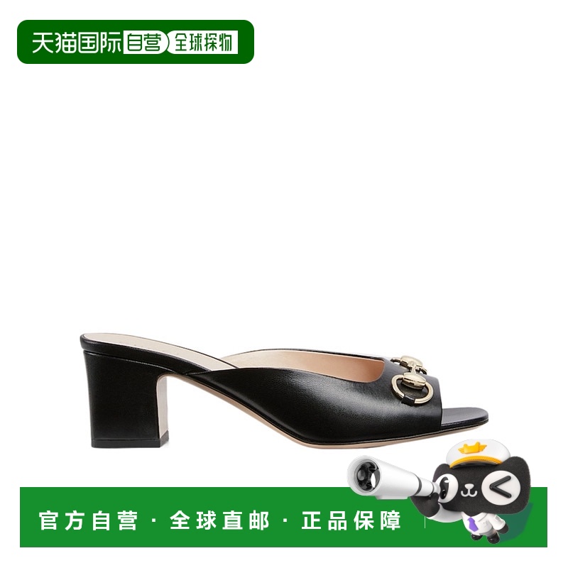 香港直邮Gucci Horsebit 高跟凉鞋 816607C9D00古驰一脚蹬