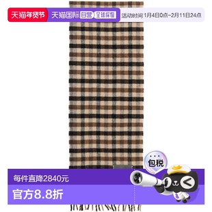 1h可退 香港直邮GANNI 甘尼 女士 棕色 Graphic Wool 围巾 A6668