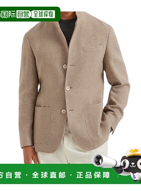 1h可退 香港直邮Brunello Cucinelli 羊绒羊毛斜纹外套 MV4246265