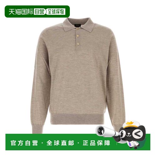 香港直邮Brioni 布里奥尼 男士 Dove 灰色羊绒混纺Polo衫 UMR30LP