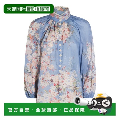 1h可退 香港直邮ZIMMERMANN 女士 浅蓝棉质上衣 3548TSS255TLBLBT