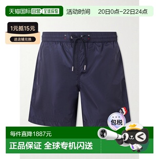 美国直邮Moncler 盟可睐 男士 Logo-Appliqued 修身中长泳裤 2C00