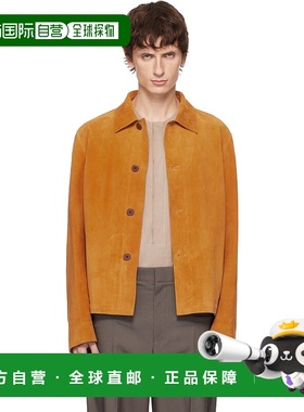 1h可退 香港直邮zegna 杰尼亚 男士 黄色皮革夹克 CFFCAA9FL31PG0