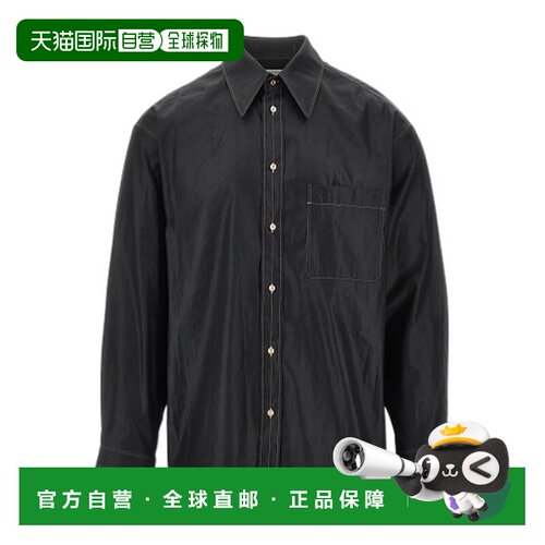 香港直邮LEMAIRE 男士衬衫 SH1273LF1536BK997 SS2026 黑色长袖