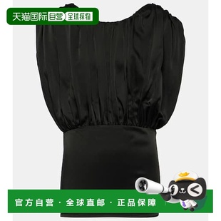吉尔 Sander 桑达 女士 black黑色 1h可退 缎面上衣 香港直邮Jil