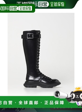 1h可退 香港直邮mcqueen 亚历山大 麦昆 女士 Tread圆头系带靴子