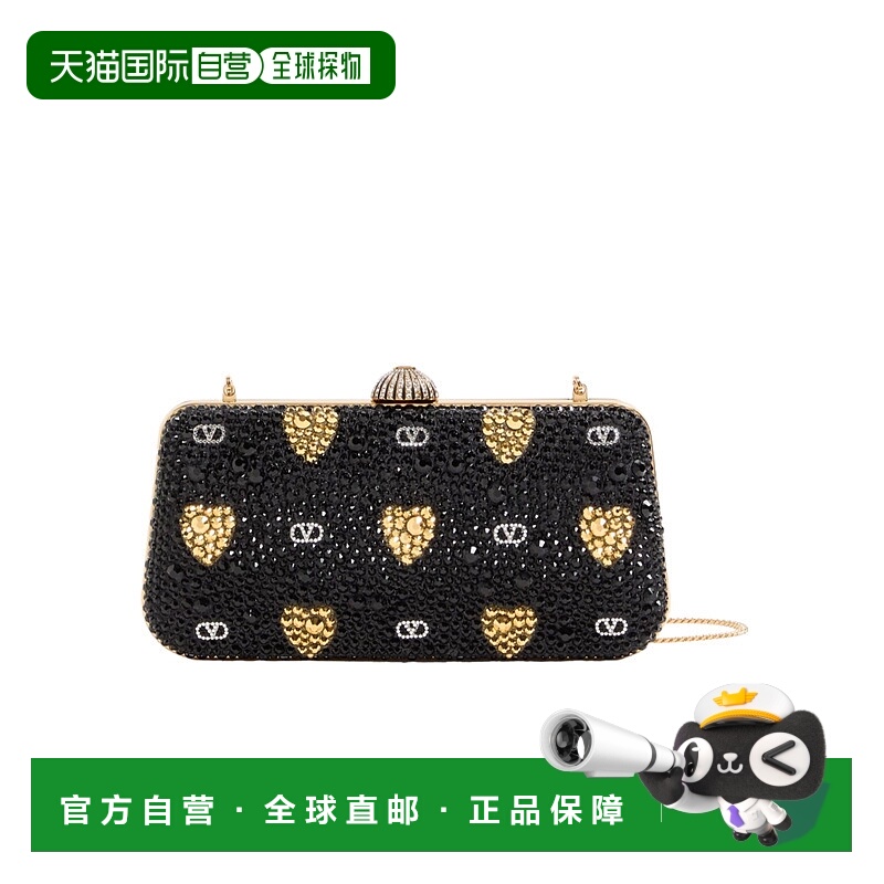 香港直邮Valentino 水钻 COUR DE CŒUR 图案单肩包 WB0S02WEY