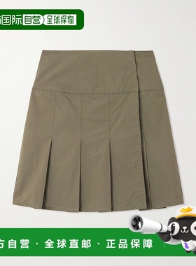 1h可退 香港直邮Our Legacy 女士 Girdle 褶裥棉混纺迷你裹裙 W42