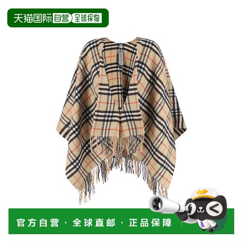 香港直邮Burberry 巴宝莉 女士 刺绣羊毛混纺披肩 8102992博柏利