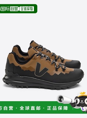 自营欧洲直邮VEJA Fitz Roy系列黑色/大地棕再生聚酯纤维V标识徒
