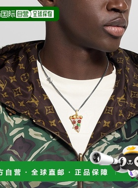 自营1h可退 欧洲直邮LV路易威登 男士多色金属披萨造型挂饰挂件