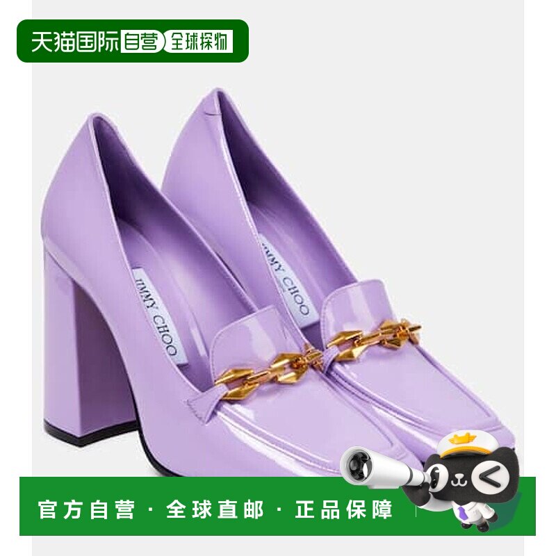 香港直邮Jimmy Choo 周仰杰 女士 Diamond Tilda 100 漆皮浅口鞋
