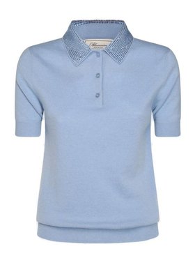 1h可退 香港直邮Blumarine 蓝色情人 女士 短袖Polo衫 A444M095A