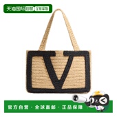 1h可退 crov手提包 Women 香港直邮VALENTINO 中号拉菲草购物袋