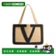 1h可退 crov手提包 Women 香港直邮VALENTINO 中号拉菲草购物袋