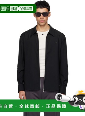香港直邮Courreges 男士 黑色 Zipped Twill 夹克 126CCH128PL022