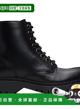 1h可退 香港直邮Givenchy 纪梵希 女士 黑色系带踝靴 BE6057E2DL