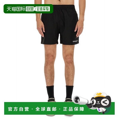 香港直邮Represent 男士 带Logo短裤 MLM70401 black黑色 舒适时