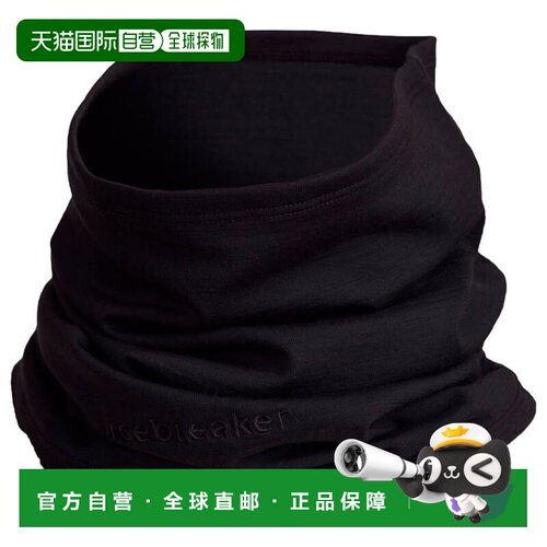 欧洲直邮ICEBREAKER 男士围巾 2030638BLACK CO 【付后1h可退】