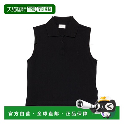1h可退 香港直邮Saint Laurent 圣罗兰 女士 棉质无袖Polo衫 8626