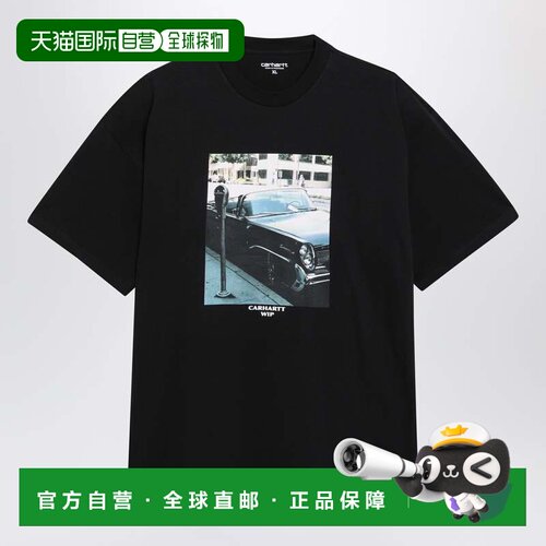 1h可退 香港直邮CARHARTT WIP 男士 S/S Views 保暖有机棉质黑色T