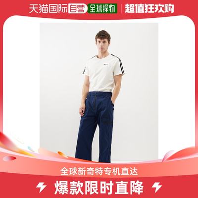 香港直邮adidas 男士recycled-blend Logo刺绣工装裤子