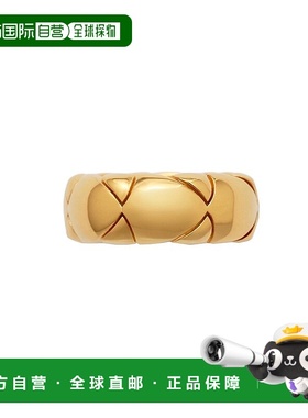 自营Burberry柏博利24年款 男女通用纯银镀金盾牌结构戒指