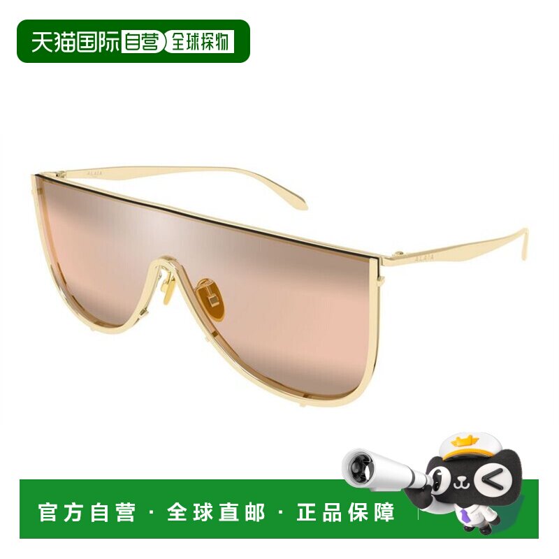 香港直邮ALAIA 女士太阳镜 AA0094S004 SS2026 金【付后1h可退】