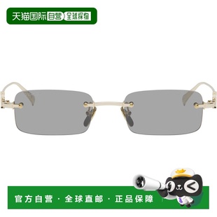 付款1h内可退 香港直邮Gucci 古驰 女士 金色 Block Rectangular