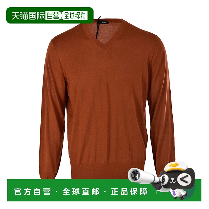 香港直邮Zegna 长袖V领针织套衫 VTM96Z100杰尼亚