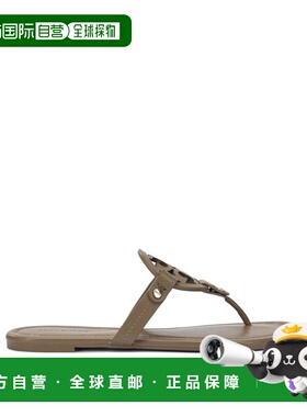 1h可退 香港直邮Tory Burch 托里 伯奇 女士 棕色皮质凉鞋 151169