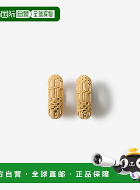 自营欧洲直邮Burberry博柏利 Granulation系列女士金色黄铜格纹图