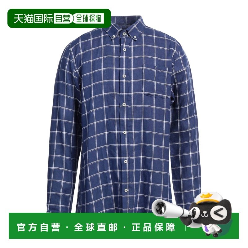 1h可退 香港直邮barbour 巴伯尔 男士 格纹衬衫 blue蓝色 舒适时,男装,衬衫,淘宝优惠券,粉丝福利购,淘宝优惠卷