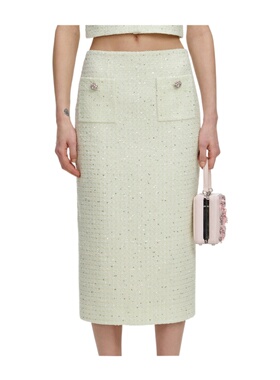 香港直邮Self-Portrait 亮片半身裙 SS26026MSKG