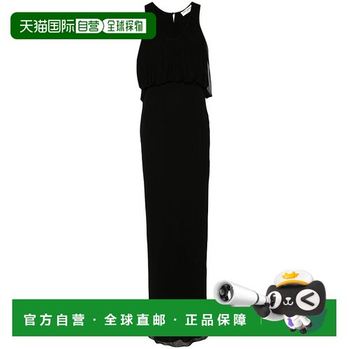 1h可退 香港直邮Saint Laurent 圣罗兰 女士 平纹针织长款垂褶连