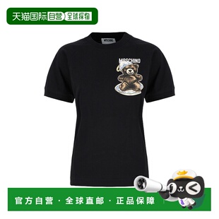 黑色棉质T恤 1h可退 女士 莫斯奇诺 0725554115 香港直邮Moschino