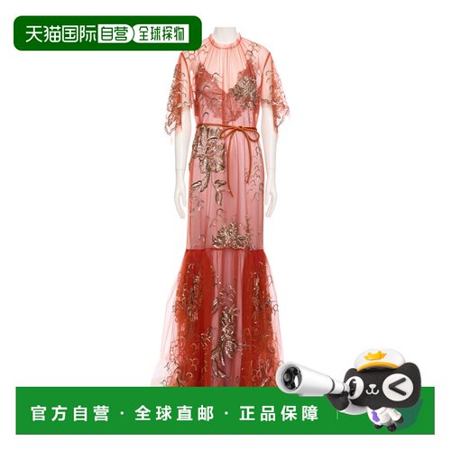 香港直邮VALENTINO 女士连衣裙 BVDP401ED2UK SS2026 粉红色 短袖